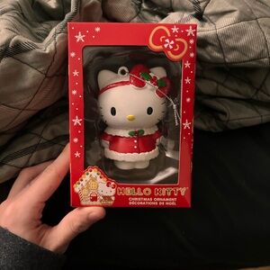 Hello Kitty Festive Red and White Ornament